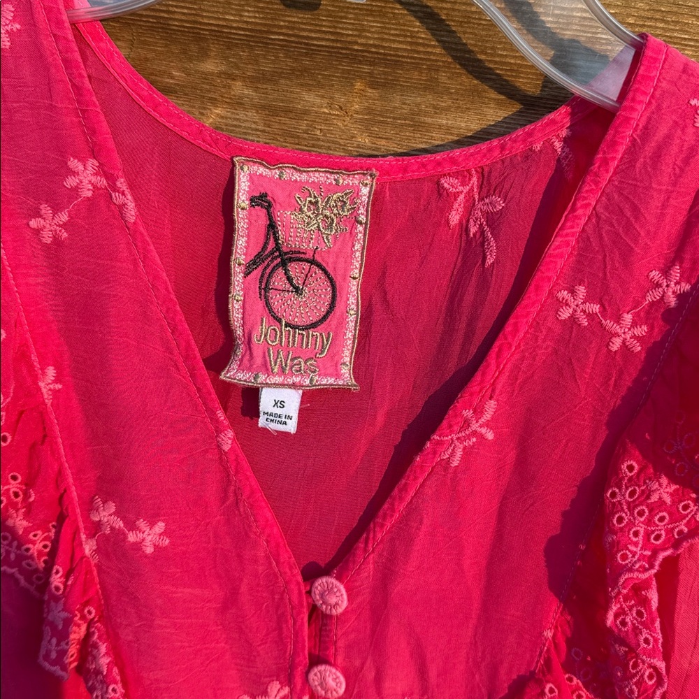 NWOT Johnny was Pink Sleeveless Lace Top - Picture 5 of 8